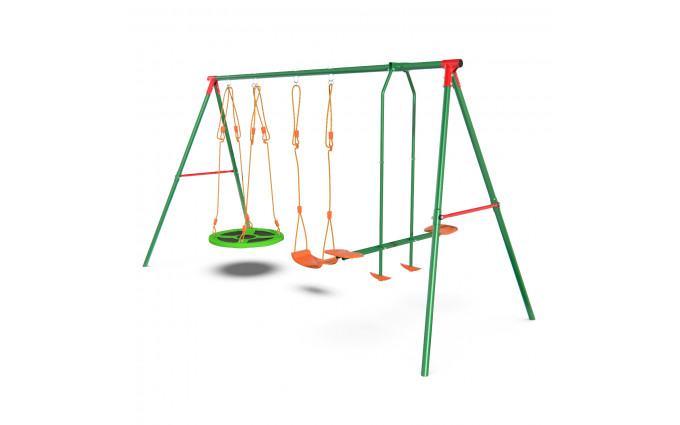 Детский комплекс DFC качели: гнездо, планер и верёвочные